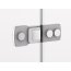 Ronal Sanswiss Melia Drzwi wahadłowe dwuczęściowe ze ścianką stałą w linii 140,1-200xdo 200 cm lewe, profile chrom szkło przezroczyste ME32WGSM21007 - zdjęcie 10