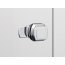 Ronal Sanswiss Melia Drzwi wahadłowe jednoczęściowe z elementem stałym w linii do 120xdo 200 cm lewe, profile chrom szkło przezroczyste ME13WGSM11007 - zdjęcie 5