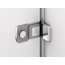 Ronal Sanswiss Melia Drzwi wahadłowe jednoczęściowe ze ścianką stałą w linii do 140xdo 200 cm prawe, profile chrom szkło przezroczyste ME31WDSM11007 - zdjęcie 11
