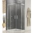 Ronal Sanswiss Ocelia OCER Kabina prysznicowa półokrągła 80x80x190 cm drzwi przesuwne, profile srebrny połysk szkło przezroczyste Aquaperle OCER550805007 - zdjęcie 1