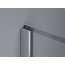 Ronal Sanswiss Pur Drzwi jednoczęściowe ze ścianką stałą w linii, montaż bezprofilowy do 160x200 cm prawe, profile chrom szkło przezroczyste PU13DSM11007 - zdjęcie 4