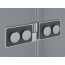 Ronal Sanswiss Pur Kabina prysznicowa półokrągła z drzwiami dwuczęściowymi, montaż z profilem przyściennym 100x200 cm, profile chrom szkło przezroczyste PU4P501001007 - zdjęcie 2