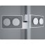 Ronal Sanswiss Pur Kabina prysznicowa półokrągła z drzwiami dwuczęściowymi, montaż z profilem przyściennym 100x200 cm, profile chrom szkło przezroczyste PU4P501001007 - zdjęcie 4