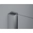 Ronal Sanswiss Pur Kabina prysznicowa półokrągła z drzwiami dwuczęściowymi, montaż z profilem przyściennym 80x200 cm, profile chrom szkło przezroczyste PU4P550801007 - zdjęcie 3
