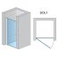 Ronal Sanswiss Solino SOL1 Drzwi prysznicowe uchylne 100x200 cm, profile srebrny połysk szkło przezroczyste Aquaperle SOL110005007 - zdjęcie 2