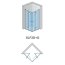 Ronal Sanswiss Swing-Line F Kabina prysznicowa narożna z drzwiami dwuczęściowymi składanymi 90x195 cm drzwi lewe, profile srebrny mat szkło przezroczyste SLF2G09000107 - zdjęcie 2
