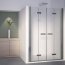 Ronal Sanswiss Swing-Line F Kabina prysznicowa narożna z drzwiami dwuczęściowymi składanymi 70-120xdo 195 cm drzwi prawe, profile srebrny mat szkło przezroczyste SLF2DSM10107 - zdjęcie 1