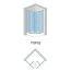 Ronal Sanswiss Top-Line Kabina pięciokątna z drzwiami otwieranymi 80x190 cm, profile białe szkło przezroczyste TOP5260800407 - zdjęcie 2