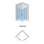 Ronal Sanswiss Top-Line Kabina prysznicowa asymetryczna narożna z drzwiami rozsuwanymi 100x190 cm drzwi prawe, profile białe szkło przezroczyste TOPD10000407 - zdjęcie 2