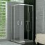 Ronal Sanswiss Top-Line Kabina prysznicowa asymetryczna narożna z drzwiami rozsuwanymi 100x190 cm drzwi prawe, profile białe szkło przezroczyste TOPD10000407 - zdjęcie 1