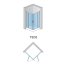 Ronal Sanswiss Top-Line Kabina prysznicowa narożna z drzwiami otwieranymi na zewnątrz 100x190 cm drzwi prawe, profile białe szkło przezroczyste TED2D10000407 - zdjęcie 2