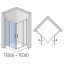 Ronal Sanswiss Top-Line TED2 Drzwi prysznicowe uchylne 100x190 cm lewe, profile srebrny połysk szkło przezroczyste Aquaperle TED2G10005007 - zdjęcie 2