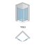 Ronal Sanswiss Top-Line Kabina prysznicowa narożna z drzwiami trzyczęściowymi rozsuwanymi 100x190 cm drzwi prawe, profile białe szkło przezroczyste TOE3D10000407 - zdjęcie 2