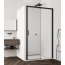 Ronal Sanswiss Top-Line S Black TLS2 D Drzwi prysznicowe przesuwne 120x200 cm ze ścianką stałą prawe, profile czarny mat szkło przezroczyste Aquaperle TLS2D1200607 - zdjęcie 1
