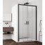 Ronal Sanswiss Top-Line S Black TLS4 Drzwi prysznicowe przesuwne 140x200 cm, profile czarny mat szkło przezroczyste Aquaperle TLS41400607 - zdjęcie 1