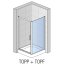 Ronal Sanswiss Top-Line TOPF Ścianka boczna 120x190 cm, profile srebrny połysk szkło przezroczyste Aquaperle TOPF12005007 - zdjęcie 2