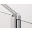 Ronal Swing-Line SL13 Drzwi prysznicowe jednoczęściowe ze ścianką stałą w linii 100x195 cm, profile srebrny mat szkło cieniowane niebieskie SL1310000154 - zdjęcie 2