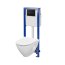 Cersanit Mille Plus SET B963 Zestaw Toaleta WC bez kołnierza + deska wolnoopadająca + stelaż podtynkowy WC Economy + przycisk WC S701-735 - zdjęcie 1