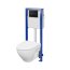Cersanit Moduo SET B968 Zestaw Toaleta WC bez kołnierza + deska wolnoopadająca + stelaż podtynkowy WC Economy + przycisk WC S701-740 - zdjęcie 1