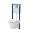 Cersanit Economy Mz Set B634 Zestaw Toaleta WC bez kołnierza + deska wolnoopadająca + stelaż podtynkowy WC + przycisk spłukujący WC S701-746 - zdjęcie 1