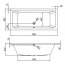 Sanitop Wingenroth Cubo Wanna prostokątna 180x80x47 cm akrylowa z nóżkami, biała 801119 - zdjęcie 2