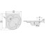 Sanplast Altus WS-ALT/EX Wanna narożna 170x170x44,5 cm, biała 610-120-0100-01-000 - zdjęcie 3
