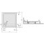 Sanplast Free Line B/FREE Brodzik prostokątny 100x100x2,5 cm akrylowy ze steleżem STB, biały 615-040-4040-01-000 - zdjęcie 3