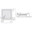 Sanplast Free Line B/FREE Brodzik prostokątny 100x100x9 cm akrylowy ze steleżem STB biały 615-040-0041-01-000 - zdjęcie 3