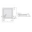 Sanplast Free Line B/FREE Brodzik prostokątny 80x80x5 cm akrylowy ze steleżem STB biały 615-040-1020-01-000 - zdjęcie 3