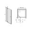 Sanplast Free Line DJ2/FREE Drzwi prysznicowe 100x195 cm z powłoką Glass Protect, profile chrom szkło przezroczyste 600-260-0340-42-401 - zdjęcie 3