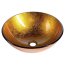 Sapho Ago Umywalka nablatowa 42 cm szklana złota pomarańczowa 2501-19 - zdjęcie 1