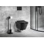 Sapho Avva Cleanwash Toaleta WC myjąca bez kołnierza z dźwignią czarny mat 100315-110 - zdjęcie 7