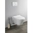 Sapho Avva Cleanwash Zestaw toaleta WC myjąca bez kołnierza + deska wolnoopadająca + stelaż podtynkowy WC +  przycisk WC biały 100315-SET5 - zdjęcie 7