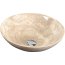 Sapho Blok Umywalka nablatowa 40 cm kamienna polerowany beżowy trawertyn 2401-01 - zdjęcie 1