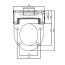 Sapho Brilla Zestaw Toaleta WC bez kołnierza + deska myjąca biała NB-R770D-1 - zdjęcie 5