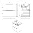 Sapho Cirasa Zestaw Szafka podumywalkowa 48x38,9x55,5 cm + uchwyt + umywalka meblowa 50x40 cm + bateria umywalkowa + lustro z oświetleniem LED 80x60 cm + słupek boczny 35x32x172 cm sosna rustykalna/czarny mat/biały KSET-032 - zdjęcie 4