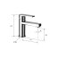 Sapho Cirasa Zestaw Szafka podumywalkowa 48x38,9x55,5 cm + uchwyt + umywalka meblowa 50x40 cm + bateria umywalkowa + lustro z oświetleniem LED 80x60 cm + słupek boczny 35x32x172 cm sosna rustykalna/czarny mat/biały KSET-032 - zdjęcie 7