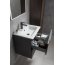 Sapho Cirasa Zestaw Szafka podumywalkowa 48x38,9x55,5 cm + uchwyt + umywalka meblowa 50x40 cm + bateria umywalkowa + lustro z oświetleniem LED 80x60 cm + słupek boczny 35x32x172 cm sosna rustykalna/czarny mat/biały KSET-032 - zdjęcie 2