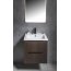 Sapho Cirasa Zestaw Szafka podumywalkowa 48x38,9x55,5 cm + uchwyt + umywalka meblowa 50x40 cm + bateria umywalkowa + lustro z oświetleniem LED 80x60 cm + słupek boczny 35x32x172 cm sosna rustykalna/czarny mat/biały KSET-032 - zdjęcie 8
