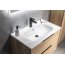 Sapho Cirasa Zestaw Szafka podumywalkowa 79,8x45,9x52 cm + uchwyt + umywalka meblowa 81x46,5 cm + bateria umywalkowa + lustro z oświetleniem LED 80x60 cm + słupek boczny 35x32x172 cm dąb Alabama/czarny mat/biały KSET-031 - zdjęcie 8