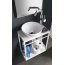 Sapho Crest Konsola wisząca do umywalki 39,5x21,7x45 cm z półką biały mat AR502 - zdjęcie 7