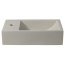 Sapho Crest L Umywalka wisząca 40x22 cm prawa betonowa z korkiem biały piaskowiec AR410 - zdjęcie 2