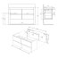 Sapho Filena 120 Zestaw szafka podumywalkowa 118x43x51,5 cm + umywalka meblowa podwójna 120x45,5 cm + lustro z oświetleniem LED 120x55 cm biały/biały mat/chrom KSET-061 - zdjęcie 2