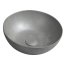Sapho Formigo Umywalka nablatowa 39 cm betonowa z korkiem srebrna FG132 - zdjęcie 1