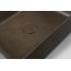 Sapho Formigo Umywalka nablatowa 47,5x36,5 cm betonowa z korkiem ciemny brąz FG014 - zdjęcie 6