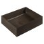 Sapho Formigo Umywalka nablatowa 47,5x36,5 cm betonowa z korkiem ciemny brąz FG014 - zdjęcie 1