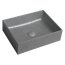 Sapho Formigo Umywalka nablatowa 47,5x36,5 cm betonowa z korkiem srebrna FG112 - zdjęcie 1