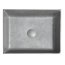 Sapho Formigo Umywalka nablatowa 47,5x36,5 cm betonowa z korkiem srebrna FG112 - zdjęcie 5