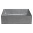Sapho Formigo Umywalka nablatowa 47,5x36,5 cm betonowa z korkiem srebrna FG112 - zdjęcie 2