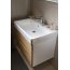 Sapho Mediena 80 Zestaw Szafka podumywalkowa 76x49x51 cm + słupek boczny 40x20x138 cm + lustro z oświetleniem LED 80x60 cm biały mat/dąb neutral KSET-045 - zdjęcie 2